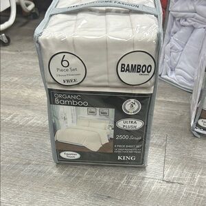BAMBOO Organic Ultra Plush Cream King Sheet Set
